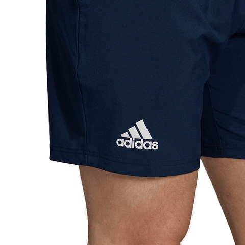 adidas woven stretch tennis club short navy mens shorts inch tennisnuts